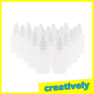 Mousechford 20 piezas botellas vacías De Plástico Pe 30ml con pegamento De Plástico vacío Para ojos