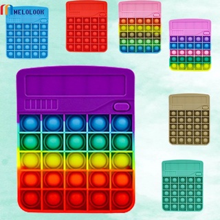 (24H Entrega)nuevo arcoíris Pop-It redondo juguete Fidget niños push up Para Calculadora de estrés alivio (igualmente no igual) MELOLOOK