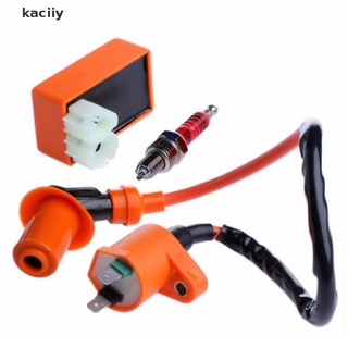 kaciiy racing bobina de encendido cdi + bobina de ignición + bujía para gy6 50cc 125cc 150cc co (1)