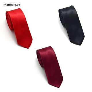 tha skinny corbata con diseño de color sólido slim lazo hombres múltiples opciones de color satén lazos para hombres jóvenes modelo clásico