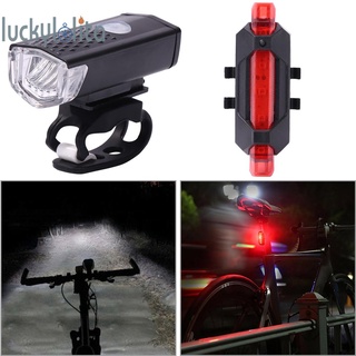 Venta caliente-LED faro de bicicleta lámpara frontal USB recargable luz trasera equipo de ciclismo-Luc