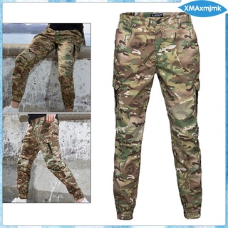 Men\\\'s Streetwear Casual Camouflage Pants Tactical Trousers Zippered Pockets