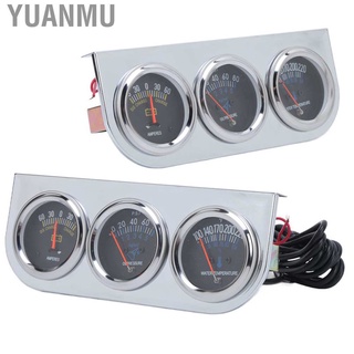 yuanmu - juego de medidor triple de 52 mm, 3 en 1, presión de aceite, medidor de temperatura de agua para vehículos de 12 v