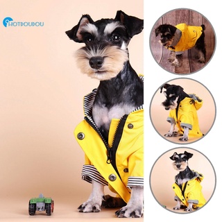 Hotdoudou Capa De lluvia amarilla con capucha Para mascotas/perros grandes pequeños medianos y grandes Porte