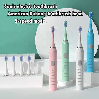 Ipx7 cepillo de dientes eléctrico impermeable /Sonic cepillo de dientes eléctrico de recarga sónico rotativo cepillo reemplazable (1)