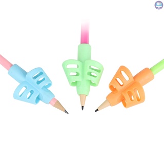 3 piezas de agarre de silicona de dos dedos para lápices, soporte ergonómico para escritura, ayuda de corrección de postura, herramienta para niños preescolares