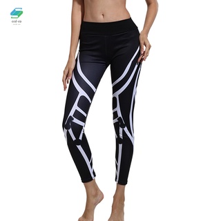 mujer dama leggings pantalones pantalones rayas cintura alta para correr yoga deporte
