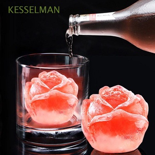 kesselman forma de rosa helado bola maker 3d barra herramientas cubo de hielo molde congelador grande reutilizable whisky silicona cóctel molde