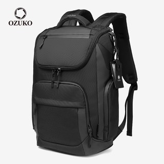 ozuko hombres gran capacidad impermeable portátil mochila de negocios bolsa de viaje de carga usb