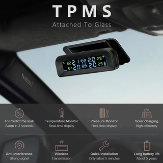Tpms Monitor de alarma de presión de neumáticos de coche sistema de visualización en tiempo Real conectado (1)