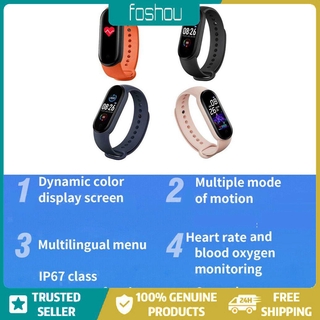 Pulsera medidora de frecuencia cardiaca para reloj inteligente M5 pantalla a color M5 pulsera deportiva