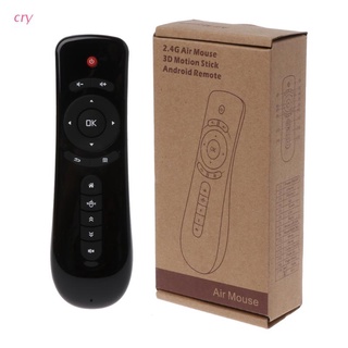 cry 2.4ghz fly air mouse t2 mando a distancia inalámbrico 3d gyro motion stick pc android
