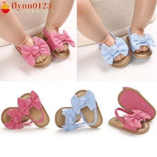 flynn0123 Sandalia De Suela Antideslizante Con Gran Pajarita Decoración Para Bebé Niñas Zapatos