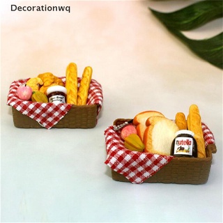 (decorationwq) 1:12 casa de muñecas miniatura desayuno set cesta de pan casa de muñecas accesorios de alimentos en venta