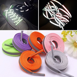 cordones reflectantes planos para zapatos de seguridad luminosos brillantes cordones para zapatos