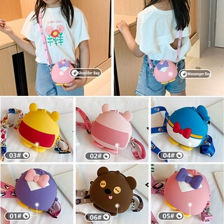 lawees portátil de silicona monedero lindo bolso de mensajero bolsas de hombro de las mujeres kawaii de dibujos animados oso de los niños bolsos crossbody (9)