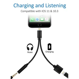 Metoke - Cable adaptador de Audio para iPhone 11 X XS XR 7 8 X Plus Lightning a mm