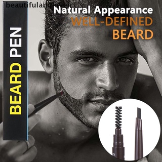 [beautifulandlovejr] hombres moda barba maquillajeenhancer impermeable bigote colorear barba herramienta de relleno