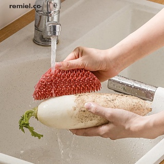 [remiel] cepillo de limpieza de silicón para lavar platos/cepillo para lavar platos/frutas/verduras [co]