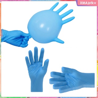 paquete de 10 guantes universales de nitrilo de laboratorio desechables impermeables