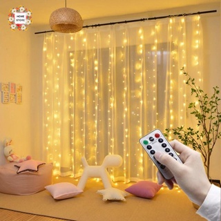 3X3M 8 modos cortina LED cadena de luces/USB hadas guirnalda Control remoto luces para año nuevo navidad al aire libre boda decoración del hogar