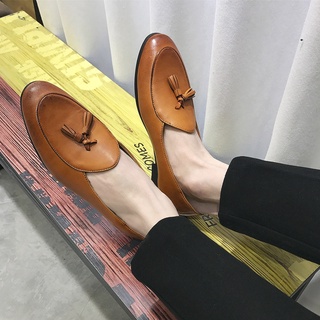 [spot] Hombre borla Slip-on Loafe Oxfod Slip-Ons Leathe Dess Shoes (8)