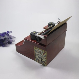 far2 vintage typewriter caja de música antigua cajas musicales mecánicas cumpleaños boda regalo decoración de mesa (4)