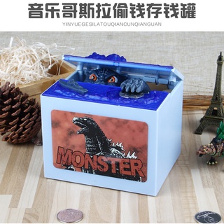 Creativo de dibujos animados Godzilla hucha dinosaurio caja de dinero creativo robo de dinero moneda banco
