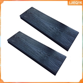 [ljieqyk] 2 piezas de grano de madera simulada DIY plástico camino de jardín fabricante molde de pavimentación manual cemento ladrillo molde de piedra camino