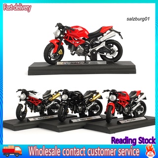 1/18 Para Motocicleta Ducati Pull Back Moto Modelo De juguete Para pastel De escritorio Ornamento
