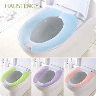 haustency portátil asiento de inodoro relleno salud pegajosa estera asiento cubierta cálida felpa reutilizable moda hogar suave lavable baño
