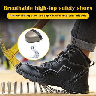 Botas de dedo del pie de acero para los hombres zapatos de seguridad de trabajo dedo del pie de acero Indestructible zapatos a prueba de pinchazos impermeable
