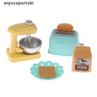 [enjoysportsbi] 1:12 casa de muñecas mini máquina de pan tostadora batidor plato de pesaje de alimentos juego de cocina [caliente] (1)