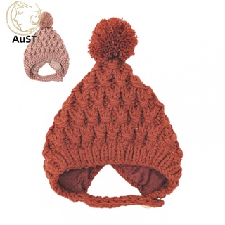 Austinstore lindo gorro de punto bebé Unisex Simple gorra de punto protección fría para salir