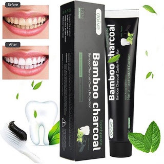 [fx]120g pasta de dientes blanqueadora de carbón de bambú para el cuidado de los dientes negro elimina las manchas (1)