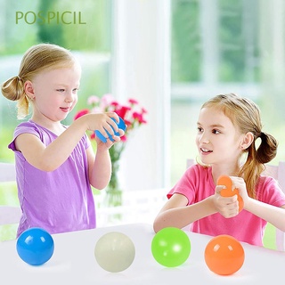 POSPICIL Family Games Squash Ball Kids Gifts Decompression Ball Sticky Target Ball Suction Children's Toy Throw 65mm Fluorescent Luminous Stress Globbles/Multicolor