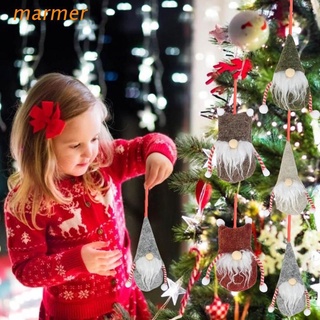 mar 5pcs árbol de navidad gnome de felpa colgante artesanía adornos regalos de vacaciones para niños