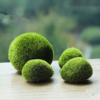 [nw] bolas de musgo marimo/piedras de césped artificial/mini hada/jardín/micro terrario (6)