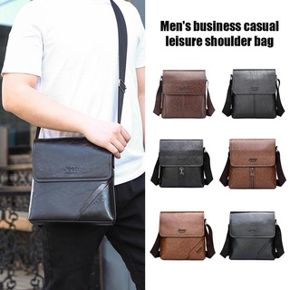 [hst] bolso bandolera casual de negocios con cuero para hombre
