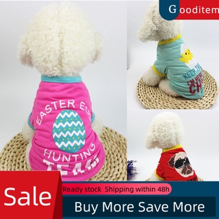 gooditem pet camisa cuello redondo letra impresión manga corta cachorro encantadora camisa para el verano