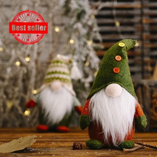 Navidad tejido no tejido de pie postura muñeca sin cara adorno de navidad colgante K8N1