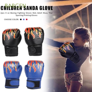 BARGEN guantes profesionales de boxeo de boxeo guantes de entrenamiento de boxeo guantes de llama guantes de lucha de cuero de la PU niño niños transpirable Sparring guante/Multicolor