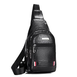 sling bag para los hombres de cuero bolsa de pecho impermeable crossbody viaje daypack bolso hombro beg solo hombro mochila