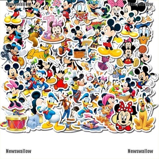 [nw] 50 pegatinas lindas para ratón, diseño de dibujos animados, pvc, bricolaje, portátil, teléfono, monopatín, juguetes [newswallow] (1)