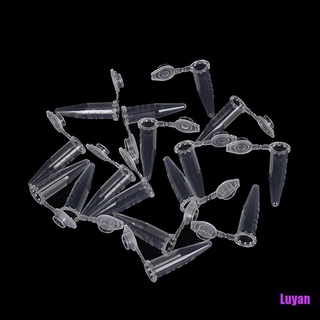 Luyan 50x0.5 ml De laboratorio Claro Micro Tubo De prueba De Plástico Centrifuga Frasco Cap contenedor Ab