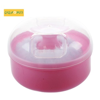 Mini portátil bebé suave cara cuerpo cosmético polvo Puff esponja caja contenedor rosa