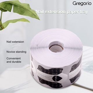 Gregorio01 500 unids/rollo de papel de uñas molde reutilizable DIY PVC uñas extensión pegatina francesa curva formas para manicura