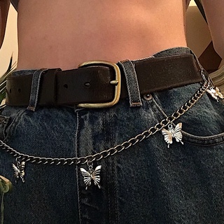 Mariposa colgante de cintura cadena de moda Hip Hop Punk pantalones cadena para las mujeres