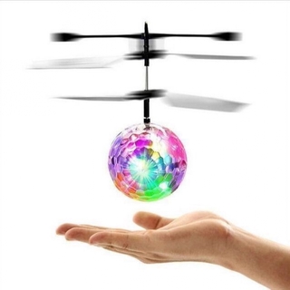 Mini helicóptero volador bola de cristal con luz intermitente Led Control de mano de inducción infrarroja juguete para niños Play Doh juguetes al aire libre Mainan bebé niños niña