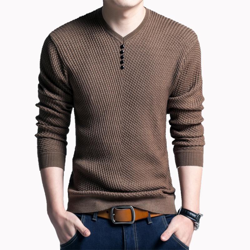 moda joven hombre flaco jersey suéter 8 colores individuales